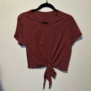 Lululemon crop tie shirt